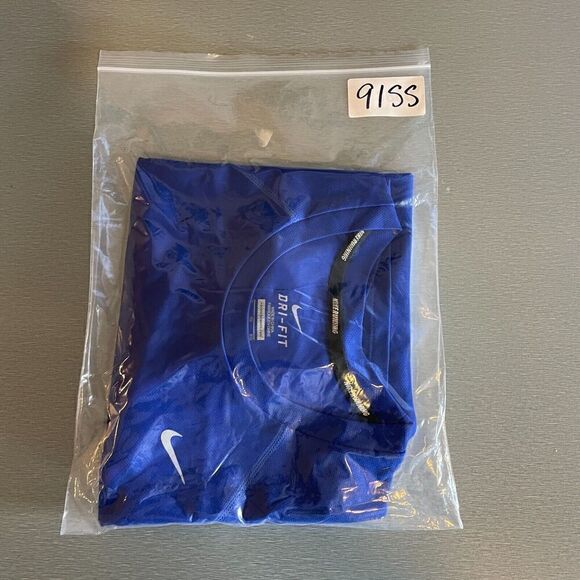 Nike Shirt Mens Extra Large Blue Running Active Training Dri Fit - Picture 9 of 9